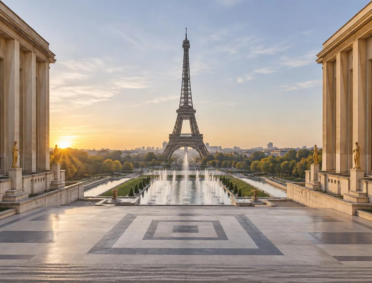 Le palais de Chaillot et l'esplanade du Trocadéro, Paris 16e